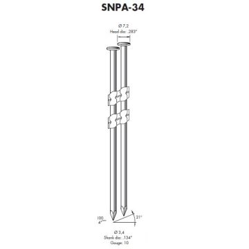 SNPA 34-es sorozat; 100 mm hossz