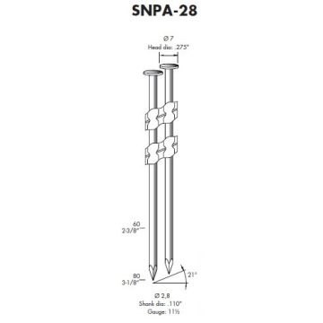 SNPA 28-as sorozat; 50 - 80 mm hossz